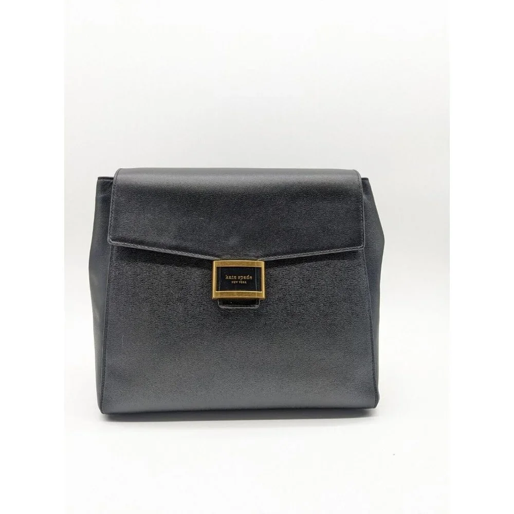 KATE SPADE NY Katy textured leather medium  backpack- BLACK